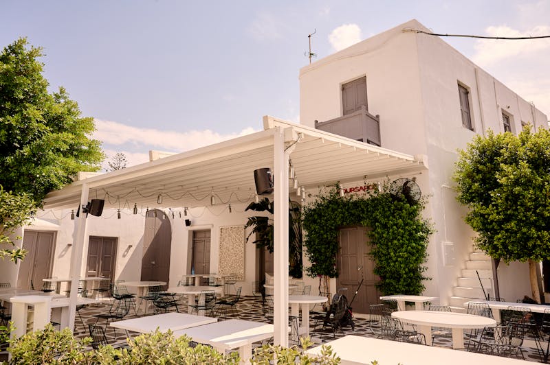 Cabana Taco outdoor patio seating area San Antonio